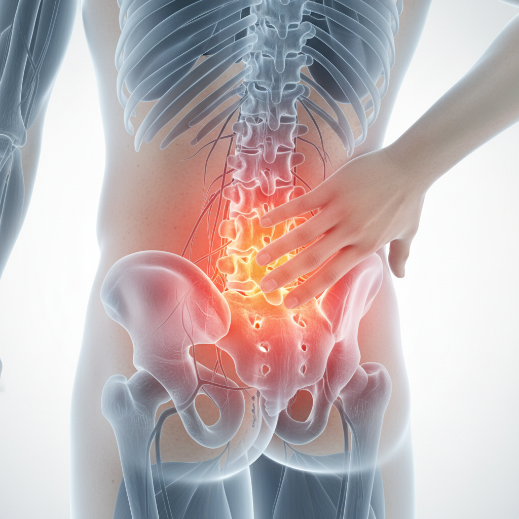 Illustrasjon relatert til lumbal spinal stenose