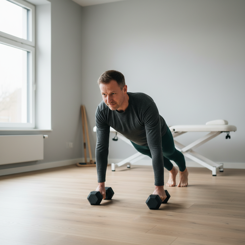 Plank row hold