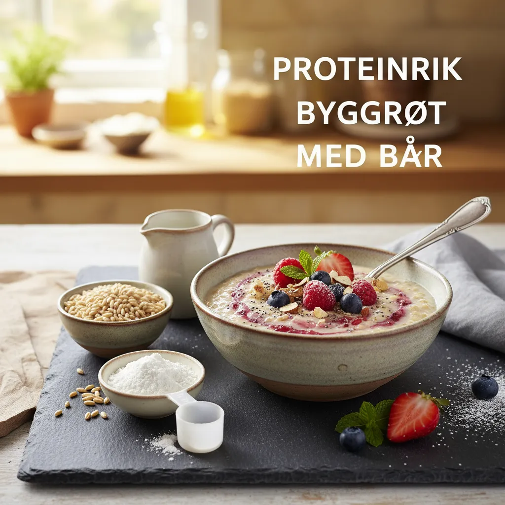 Proteinrik Byggrynsgrøt med Sitron