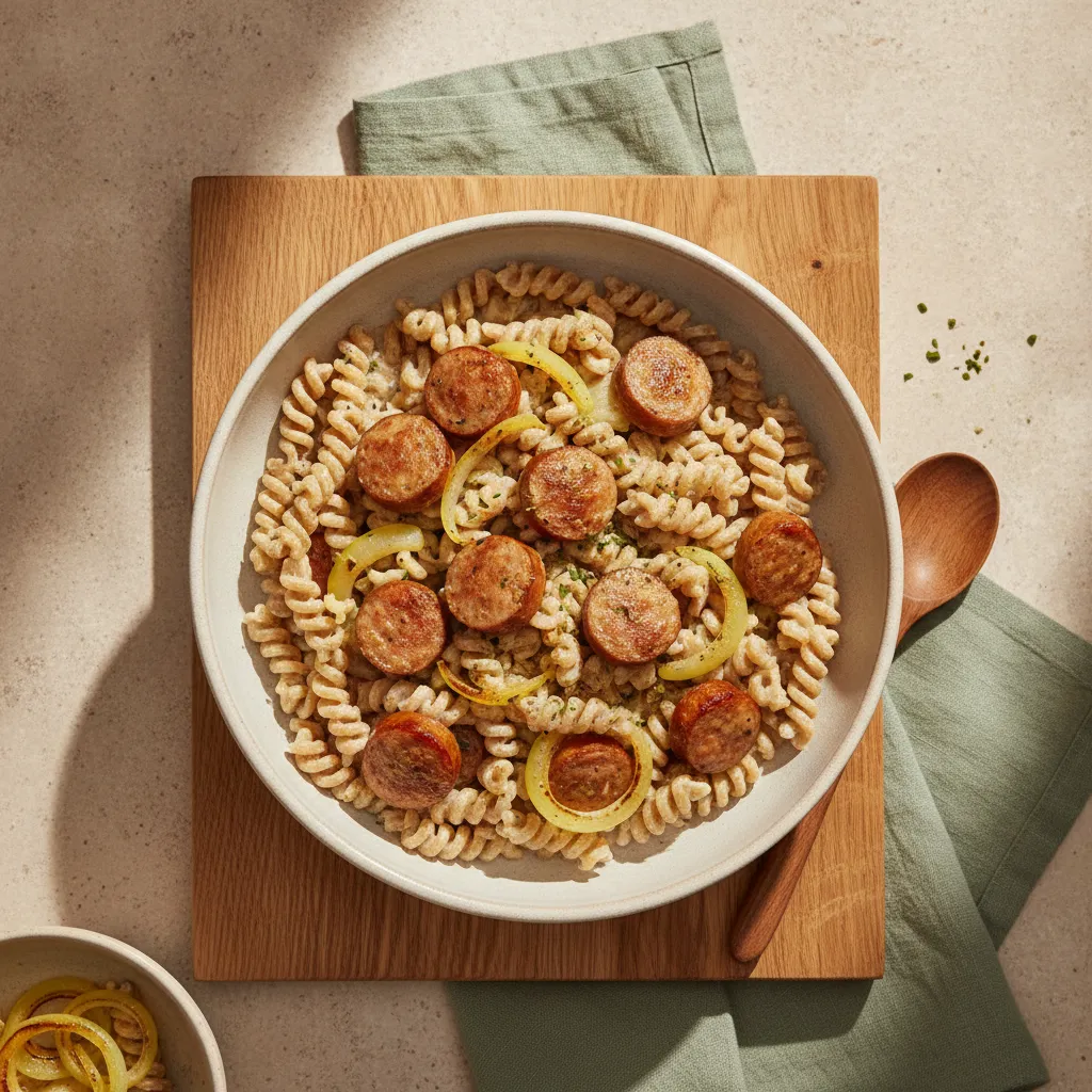 Enkel makaroni med pølsegrateng – sunn oppskrift uten ultraprosessert mat