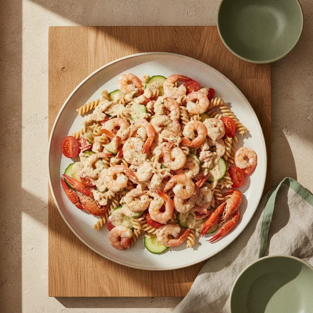 Rask rekesalat med krepseklo-dressing