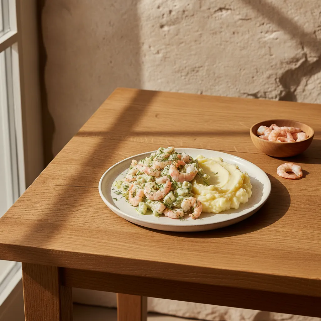 Rask rekesalat med potetpuré