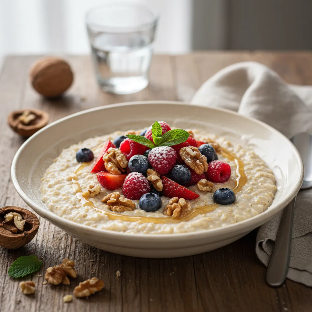 Kremet Nøttegrøt med Chia og Banan