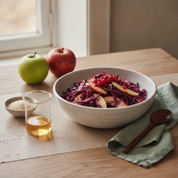 Rødkål, ikke-ultraprosessert i nordisk stil, Vitamin C, Antioksidanter.