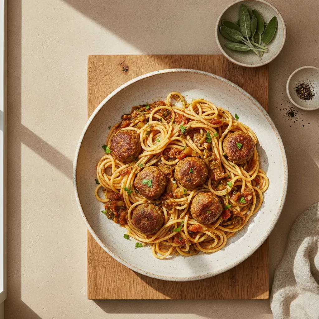 Sopps Spaghetti med Kjøttboller – sunn oppskrift uten ultraprosessert mat