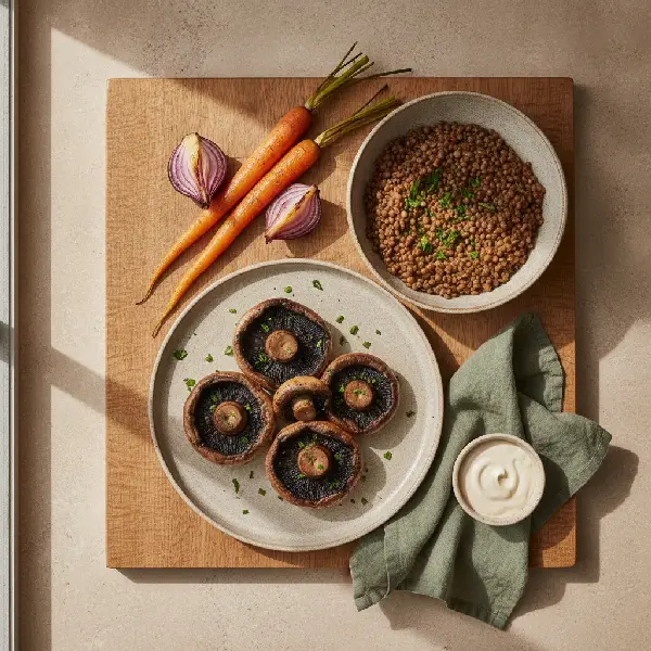 Vegetarisk julemiddag, ikke-ultraprosessert i nordisk stil, Protein, Fiber.