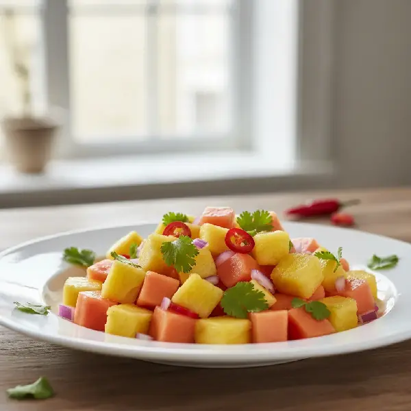 Foto av Ananas-Papaya Salsa (rå)
