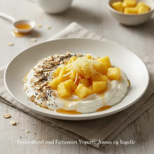 Foto av Frokostbowl med Fermentert Yoghurt, Ananas og Ingefær