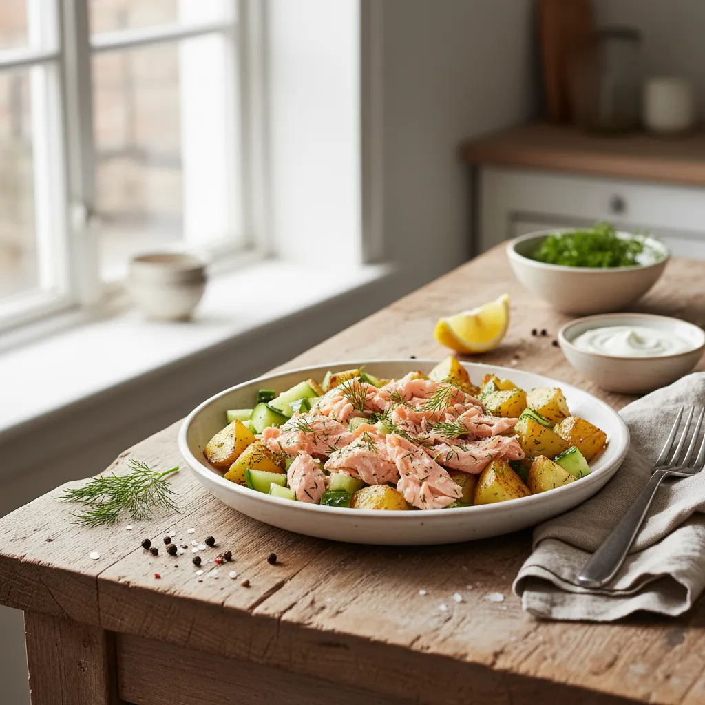 Rask Laksesalat med Dill og Potet