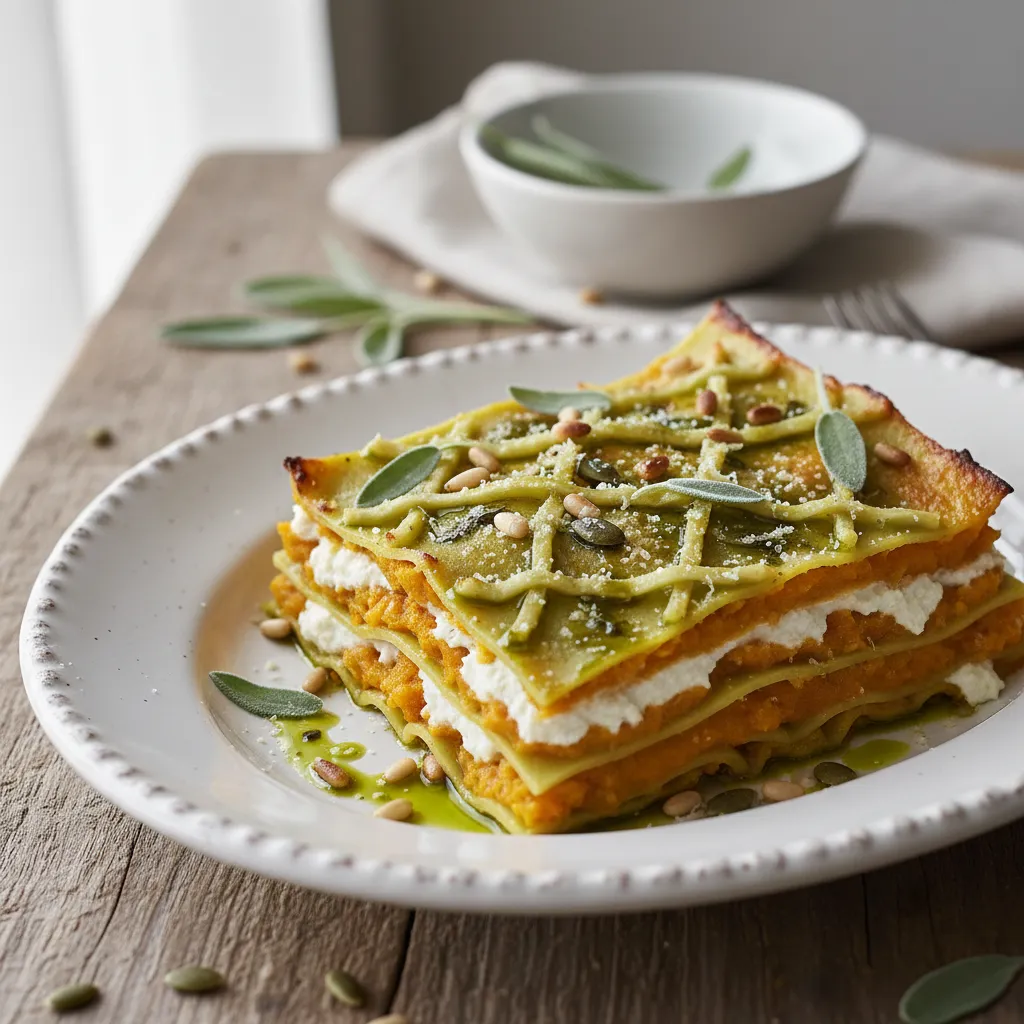 Frisk Gresskarlasagne med Ricotta