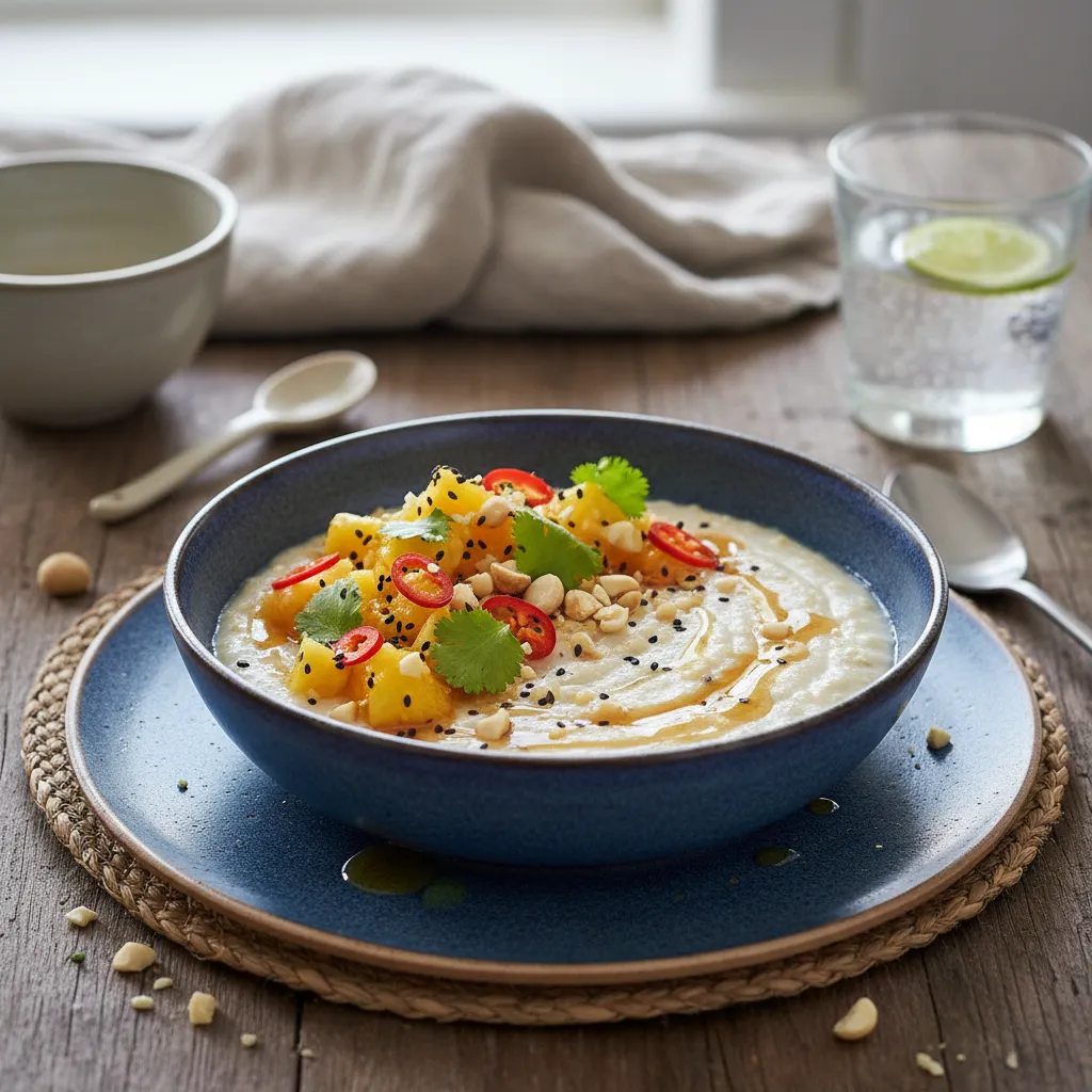 Frokostgrøt med Ananas-Kimchi