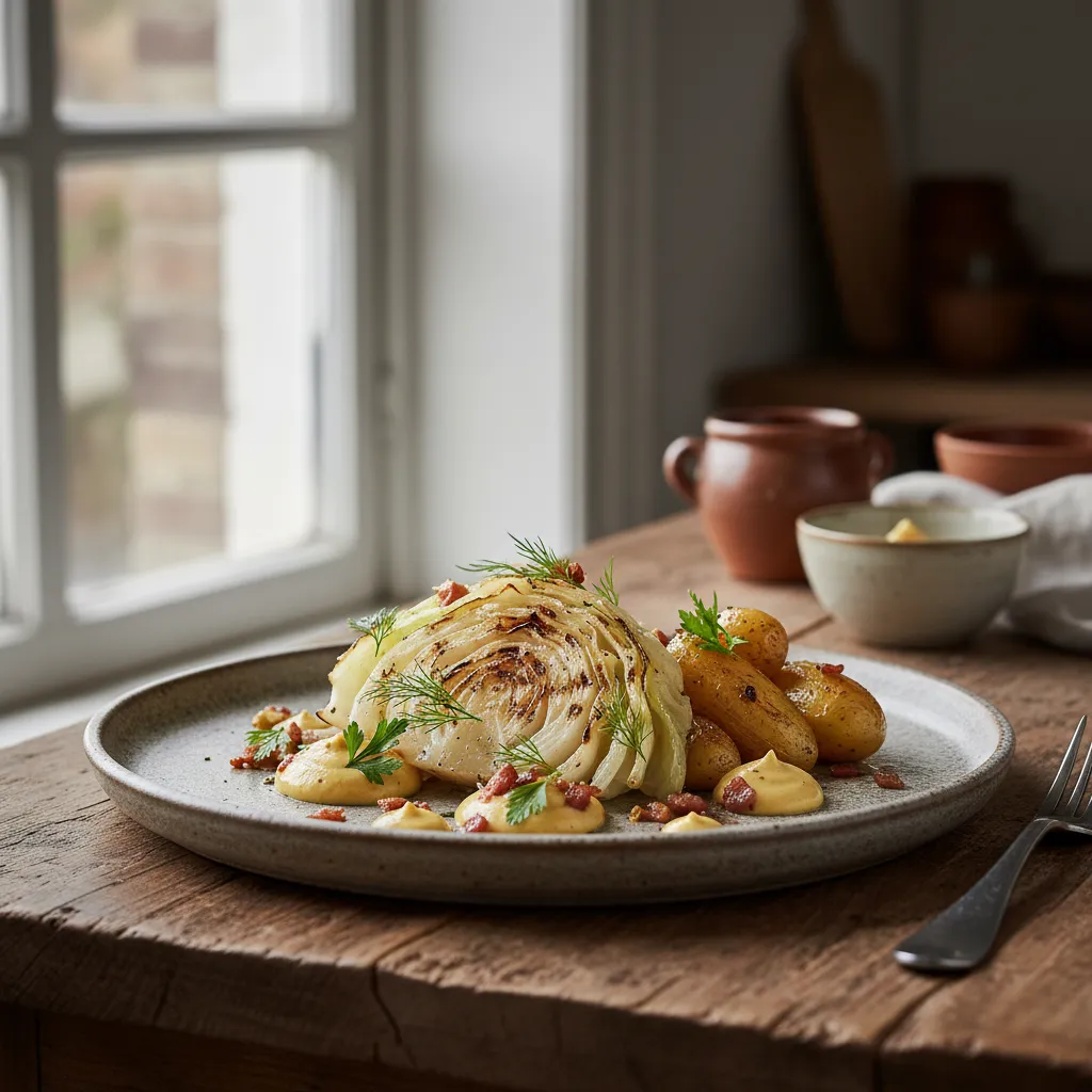 Grillet Hvitkål 'Lutefisk'-stil