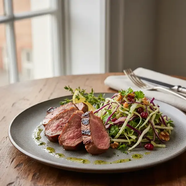 Grillet Lam med Kålsalat, sunt og sunt