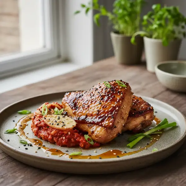 Ingefær-Kimchi Kyllinglår, sunt og sunt