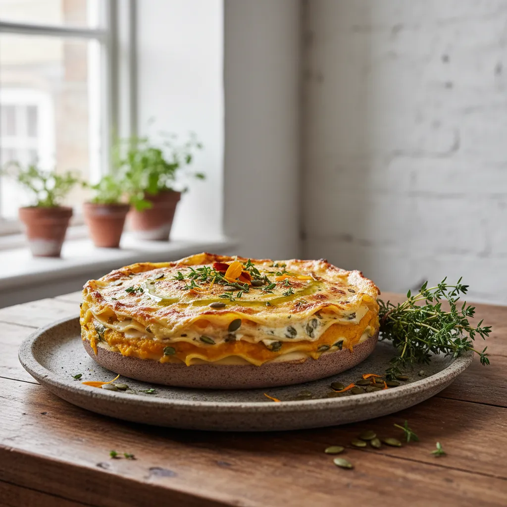 Kremet Gresskarlasagne med Timian