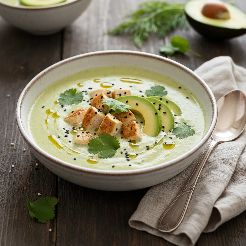 Kremet Kylling Avokado Suppe