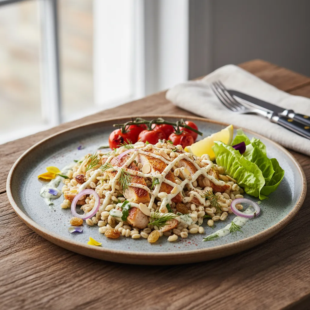 Kyllingsalat med byggryn