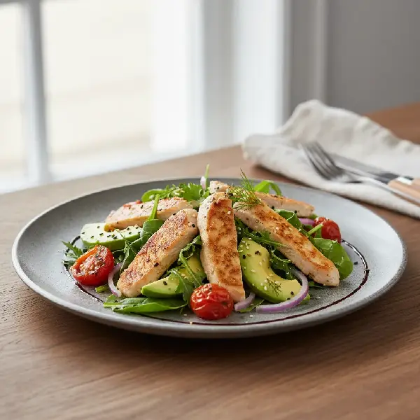 Lun Kylling Avokado Salat, sunt og sunt