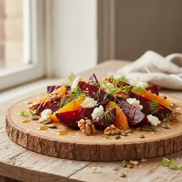 Ovnsbakt Rødbet Salat, sunt og sunt