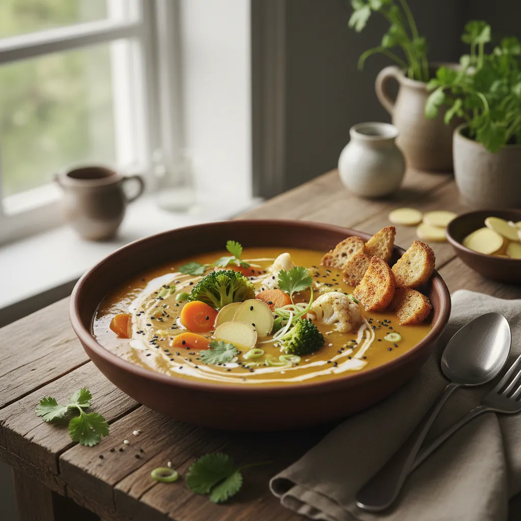 Robust Ingefær-Grønnsaksuppe