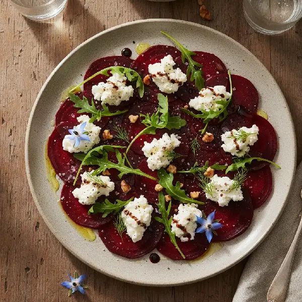 Rødbetsalat med geitost, sunt og sunt